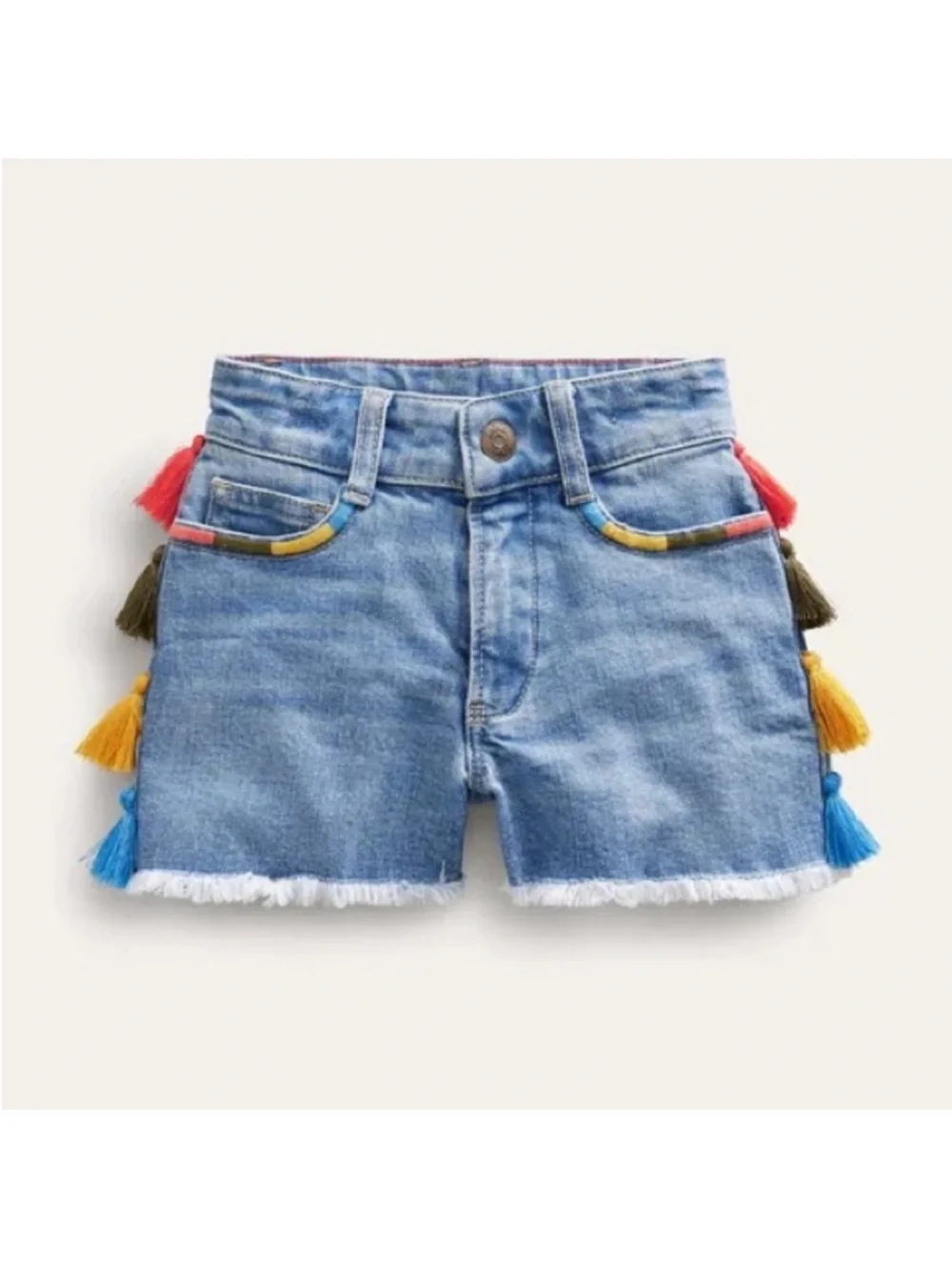 EUC Mini Boden Tassel Denim Shorts